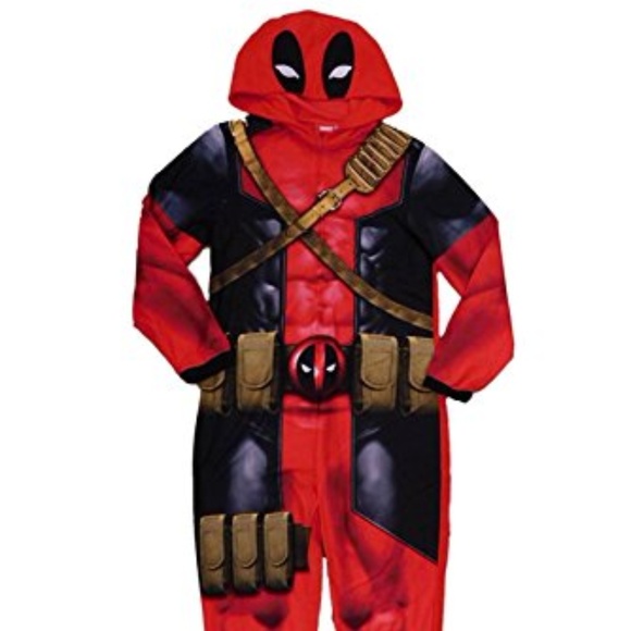 deadpool footie pajamas